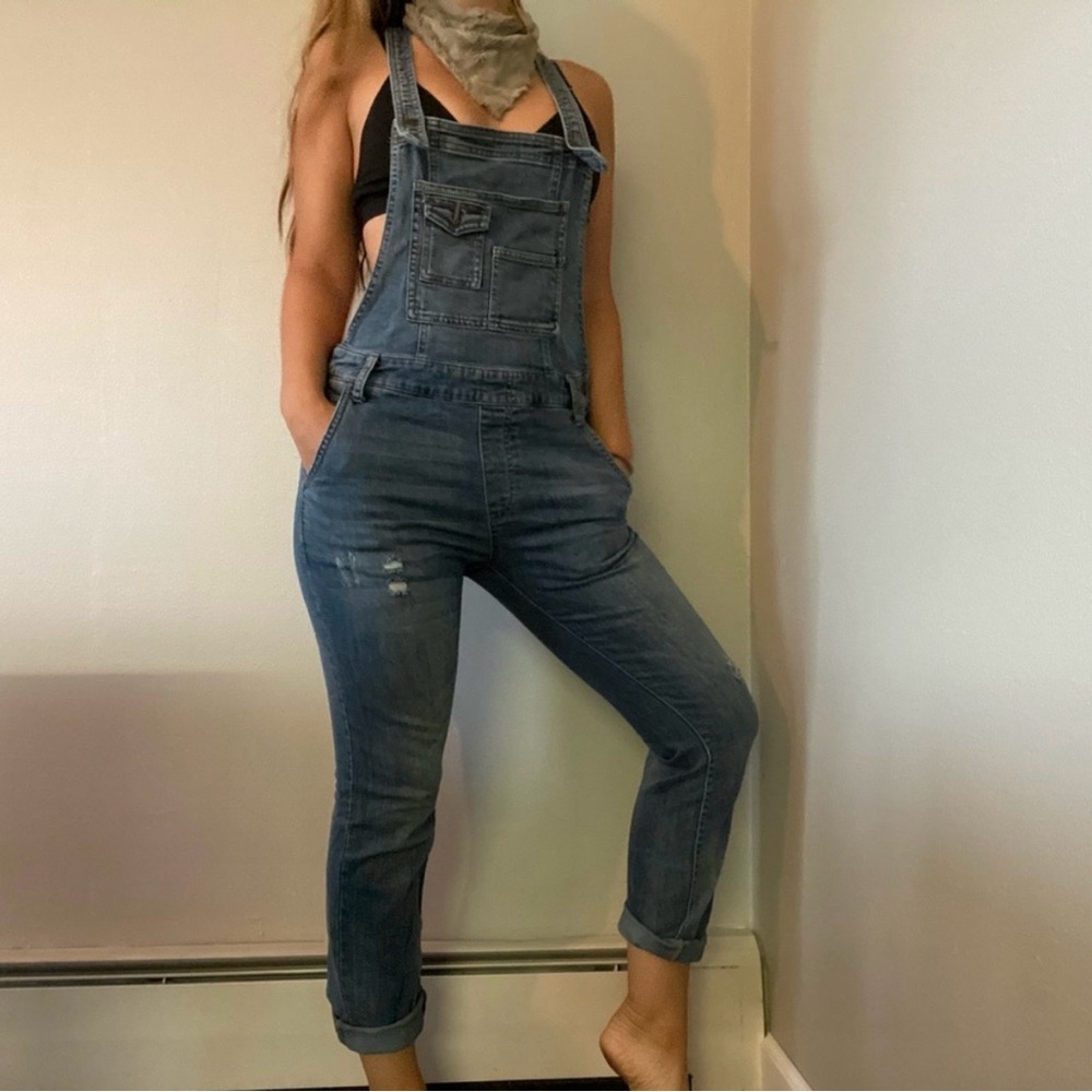 Free People Blue Denim Overalls - Picture 8 of 10